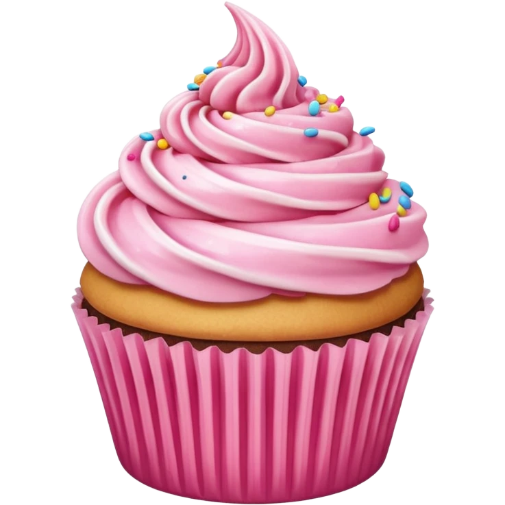 Cupcake with pink icing emoji