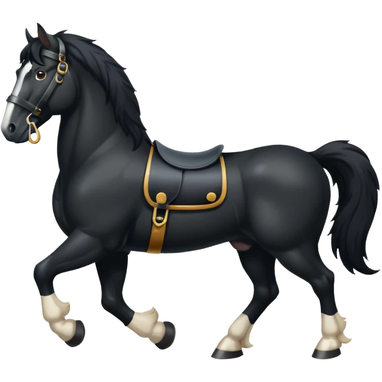 Black Clydesdale  emoji