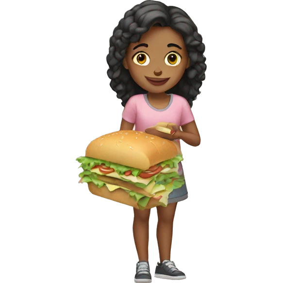 a girl with a sandwich  emoji