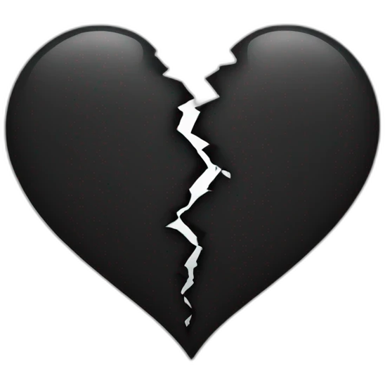 Black broken heart emoji
