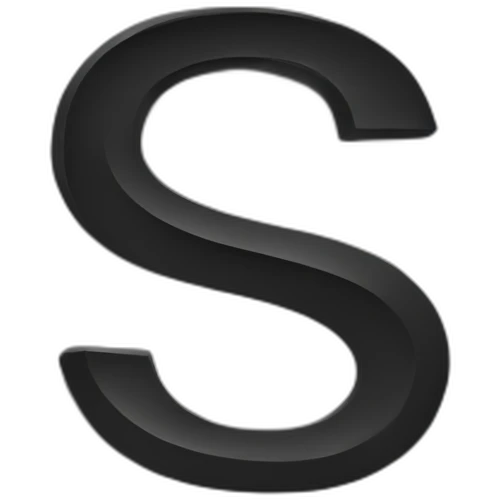 Letter S black and white emoji