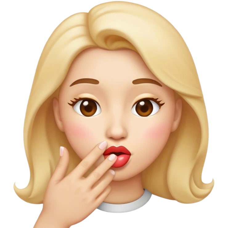 kissy face emoji with a hand blowing a kiss emoji