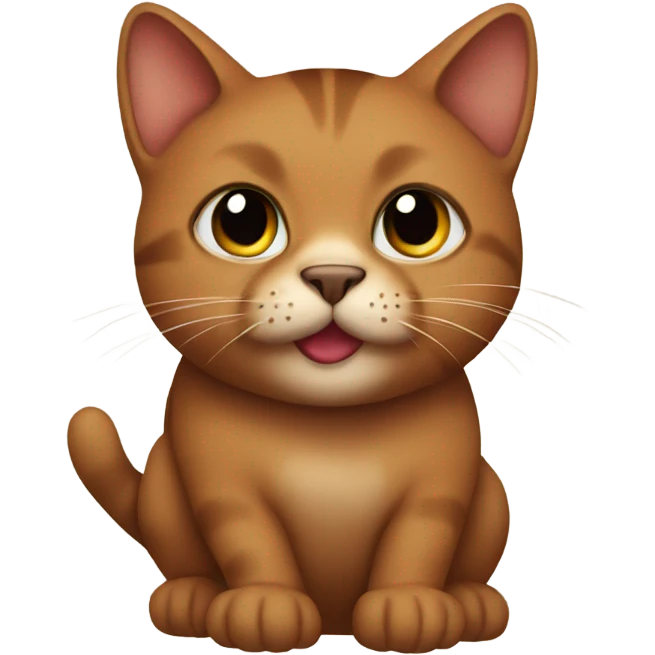 Brown cat on back emoji