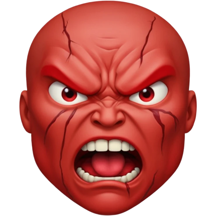 Really angry and triggered face emoji