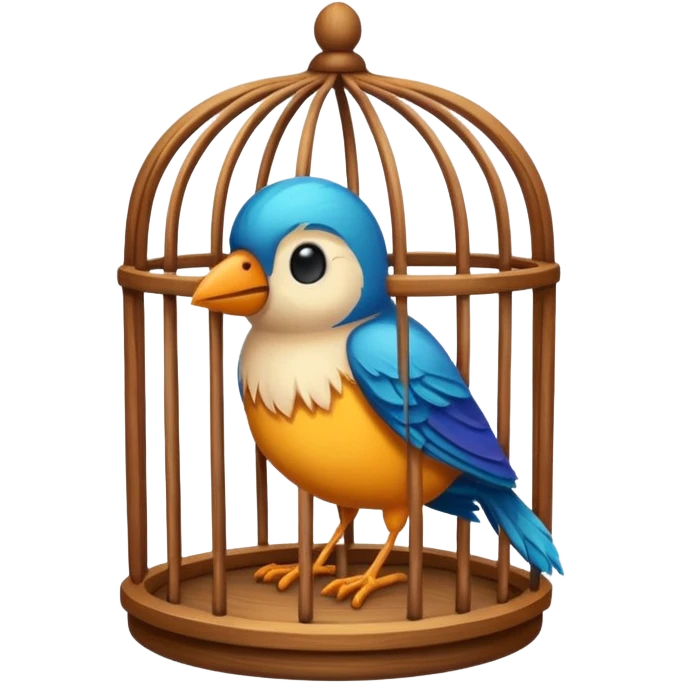  bird in cage emoji