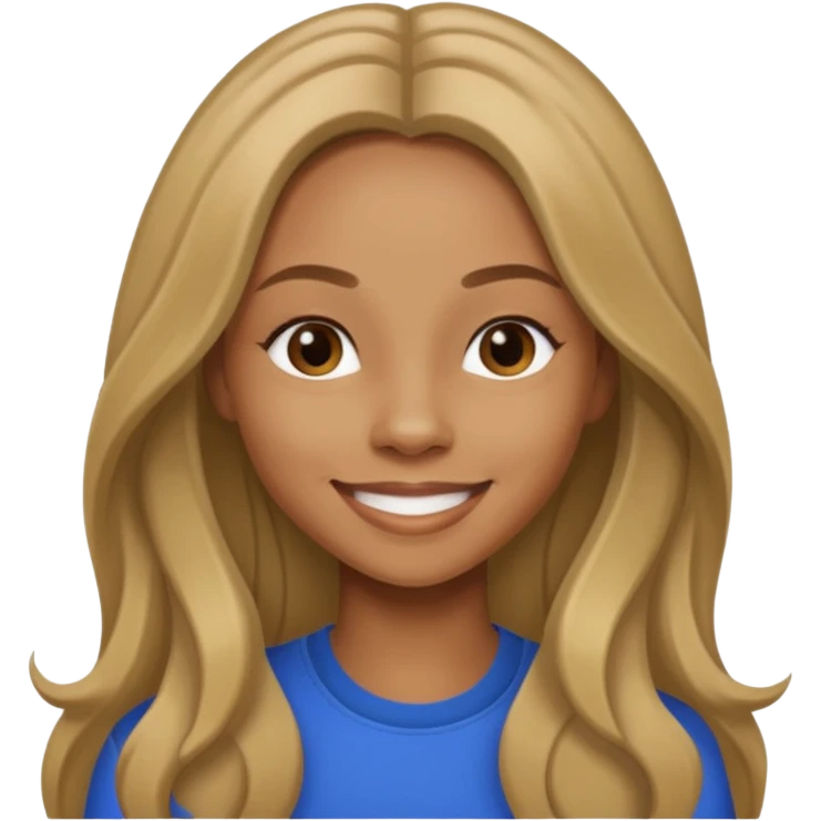 Shamari DeVoe with dark blonde long hair emoji