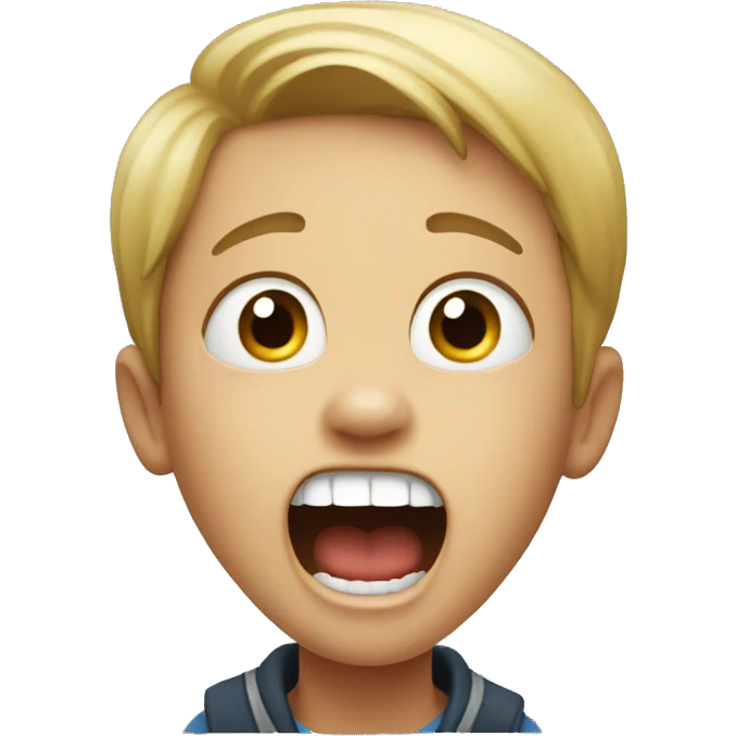 a kid screaming emoji