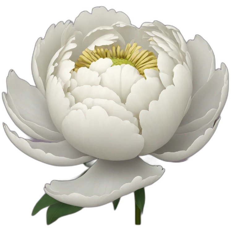 Black peony emoji