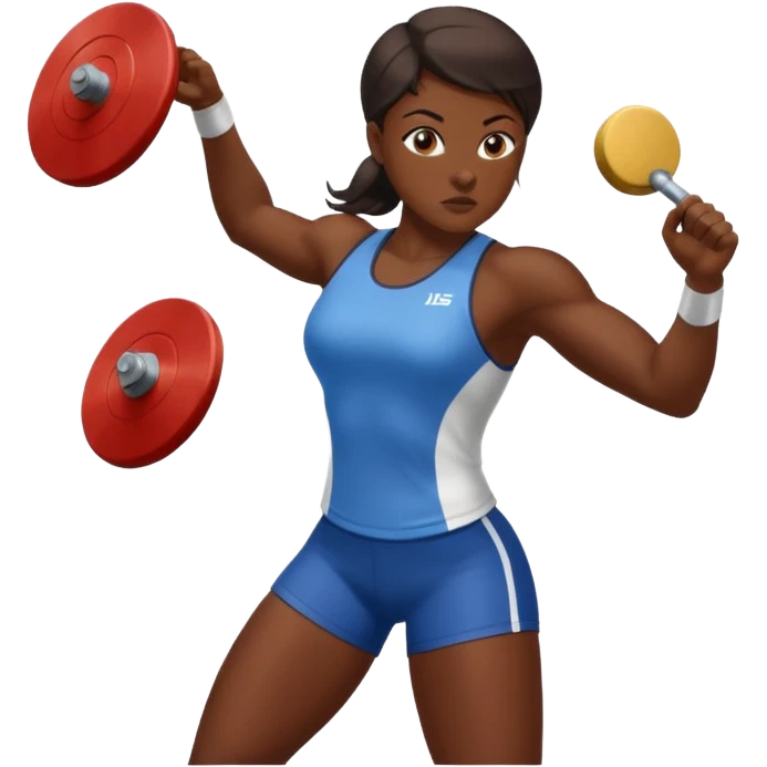 track and field throwing event female throwing discus  emoji