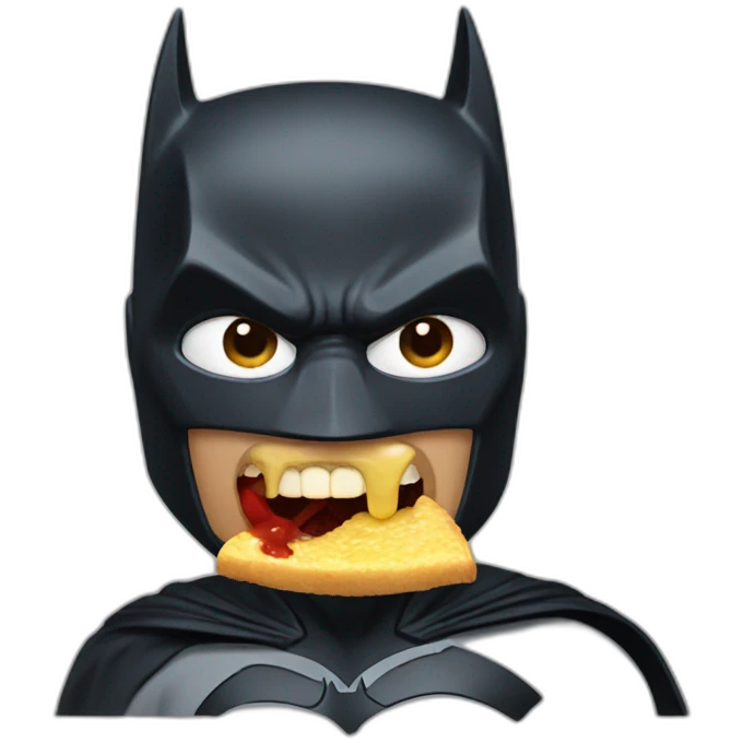 Batman eat emoji