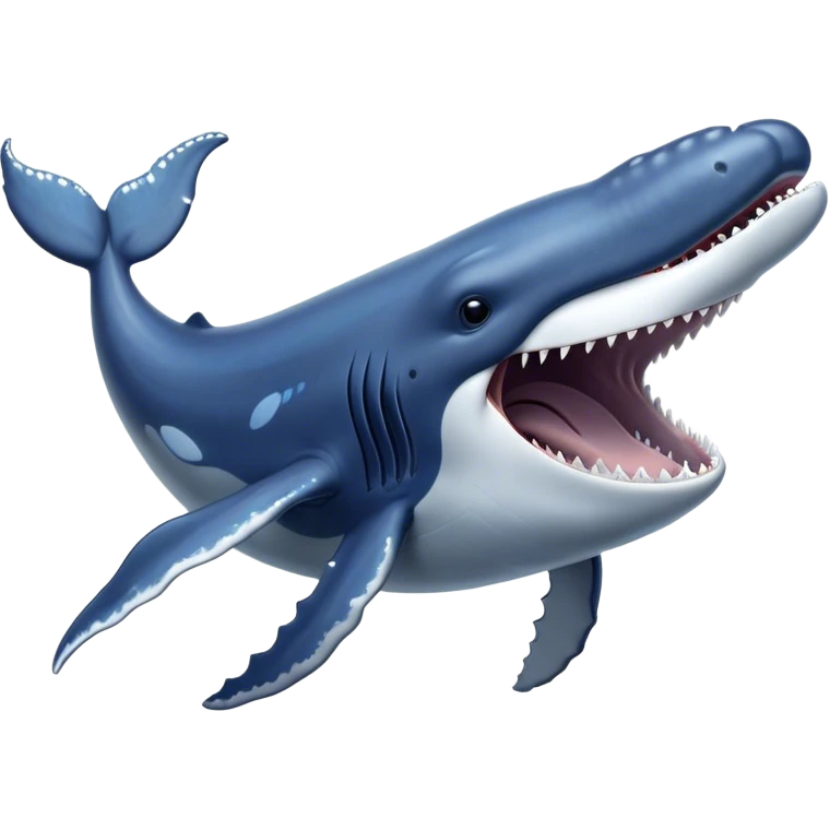 Meme-Worthy Singing Humpback Whale Portrait Emoji, Mouth open wide in a dramatic, melodious pose, showcasing a deep blue-gray body with barnacle accents and an expressive, soulful gaze, Simplified yet artistically graceful features, highly detailed, glowing with a soft, magical marine aura, high shine, enchanting and full of life, stylized with an air of deep-sea wonder, soft glowing outline, capturing the essence of a majestic humpback whale mid-song, resonating with the beauty of the ocean's ancient melodies! emoji