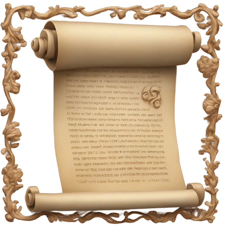 Realistic Photo of cupid poetry scroll emoji