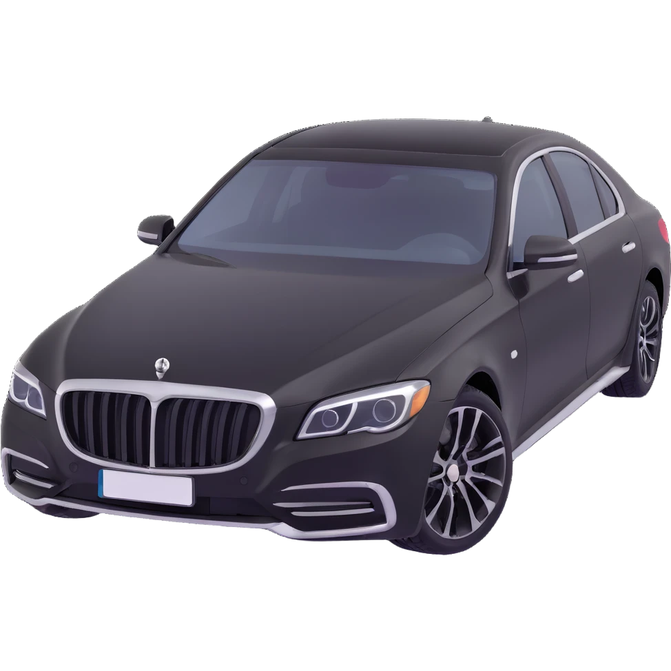 black luxury sedan with a clear plastic protective film hovering over the hood, showing the film is about to be installed, elegant and sophisticated emoji