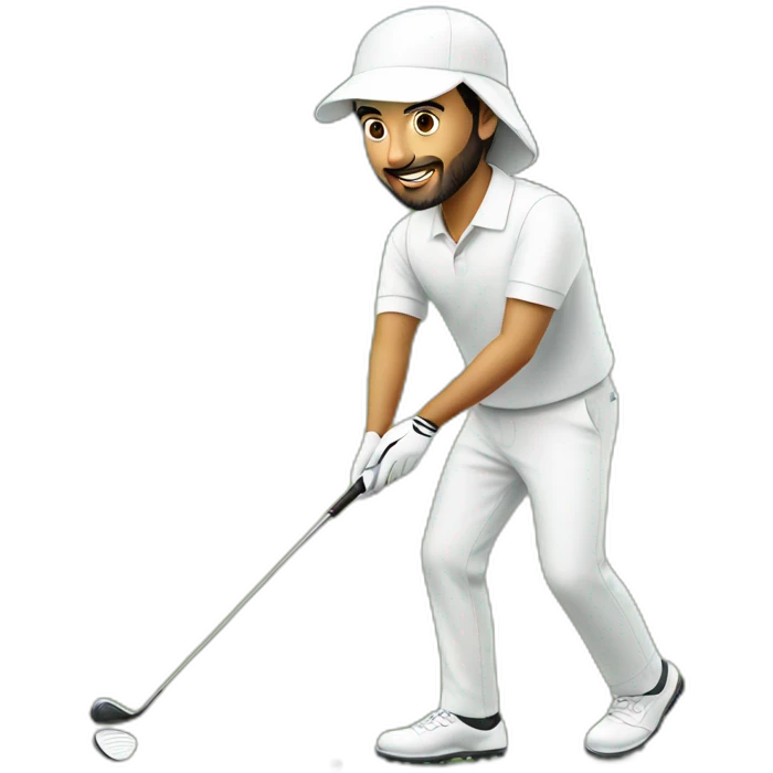 emirati man playing golf emoji