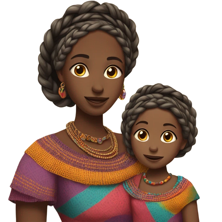 Gambia mom and daugther emoji