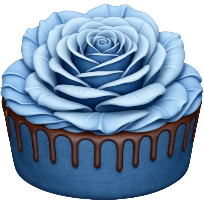 Denim cake rose emoji
