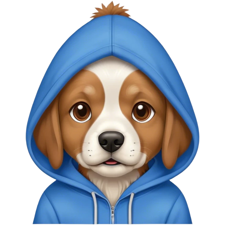 dog wearing hoodie emoji