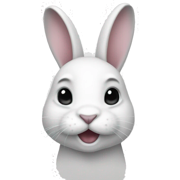 White bunny with black spots emoji