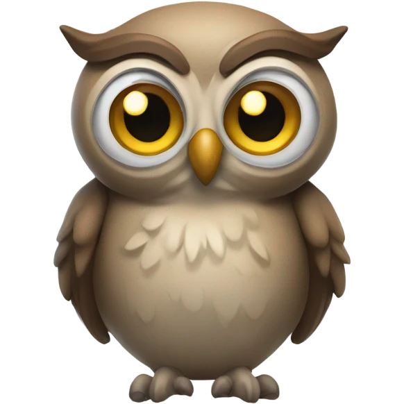 An old friendly owl emoji
