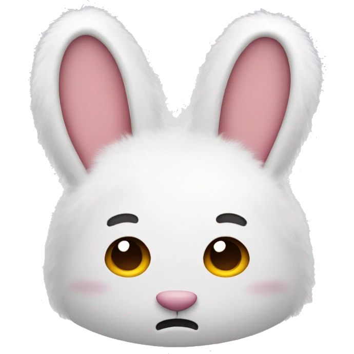 A hat with two rabbit ears, it is made of white fur emoji