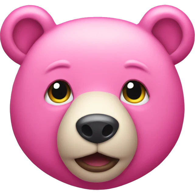 Pink bear emoji