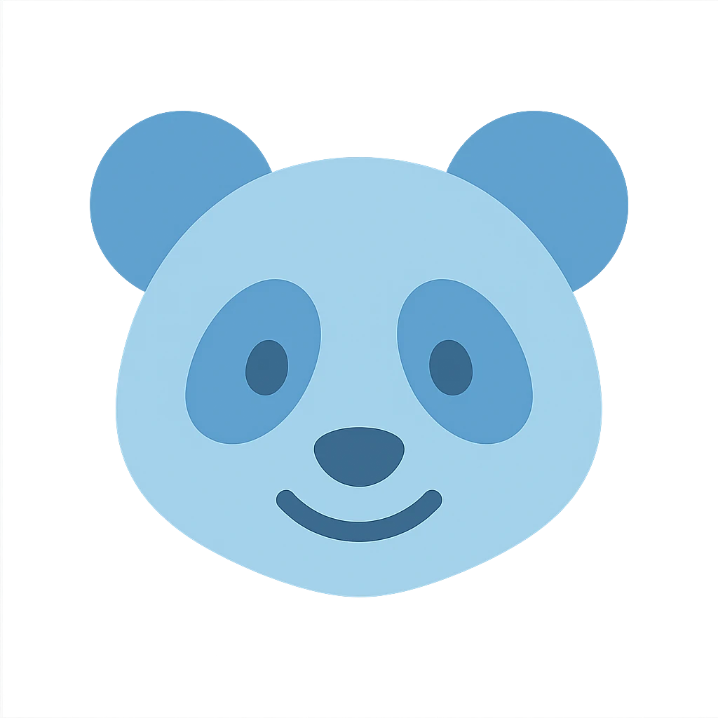 blue panda icon emoji