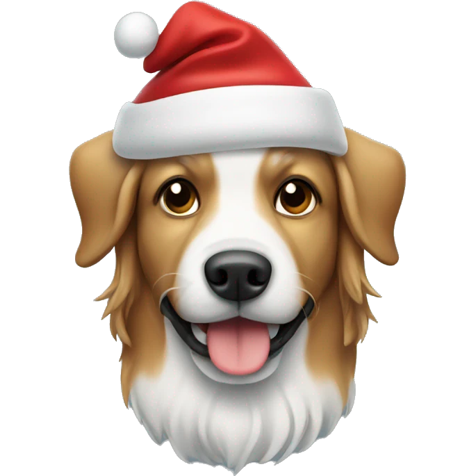 Dog with santa hat emoji