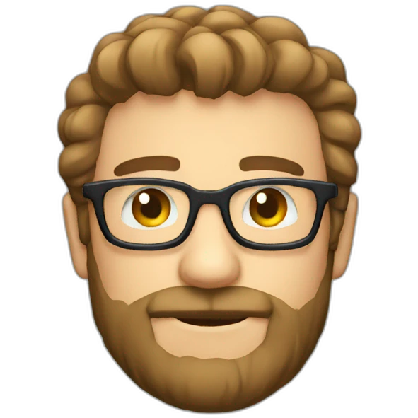 short beard man glasses nerd pixel emoji