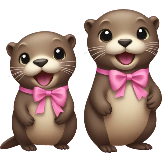 Otter with pink bow emoji