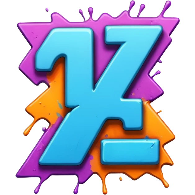 Граффити надпись: 72 emoji