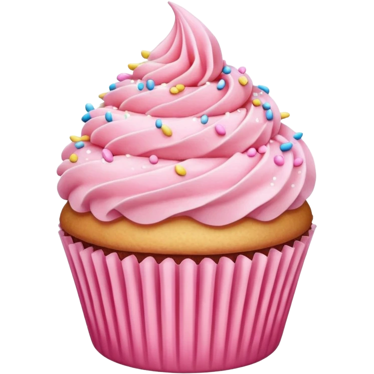 Cupcake with pink icing emoji