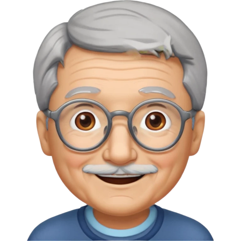 grandparents with glasses and gray hair, grizzle emoji