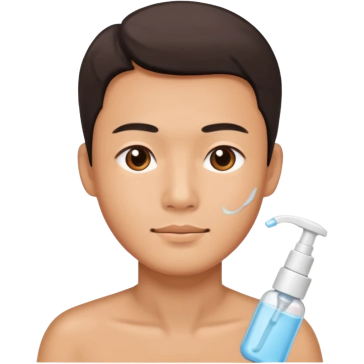 chinese man doing skincare emoji