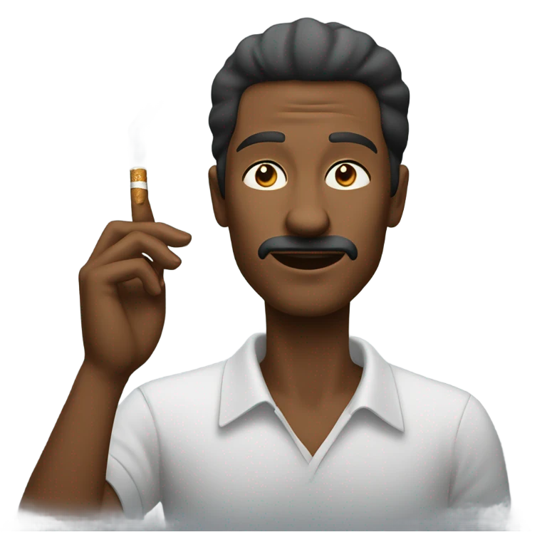 A guy smoking emoji