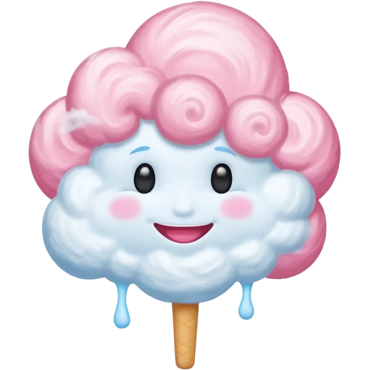 cloud person cotton candy, emoji