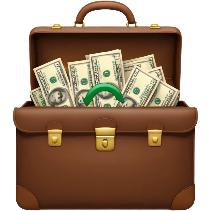 open wifi money filled briefcase emoji