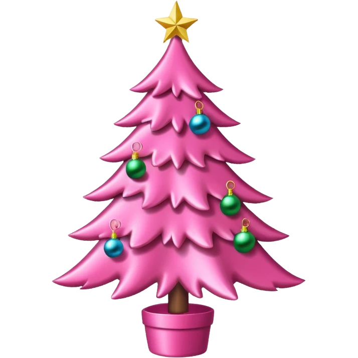 pink christmas tree emoji
