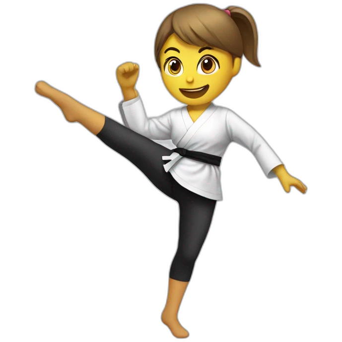 karate girl in pantyhose emoji