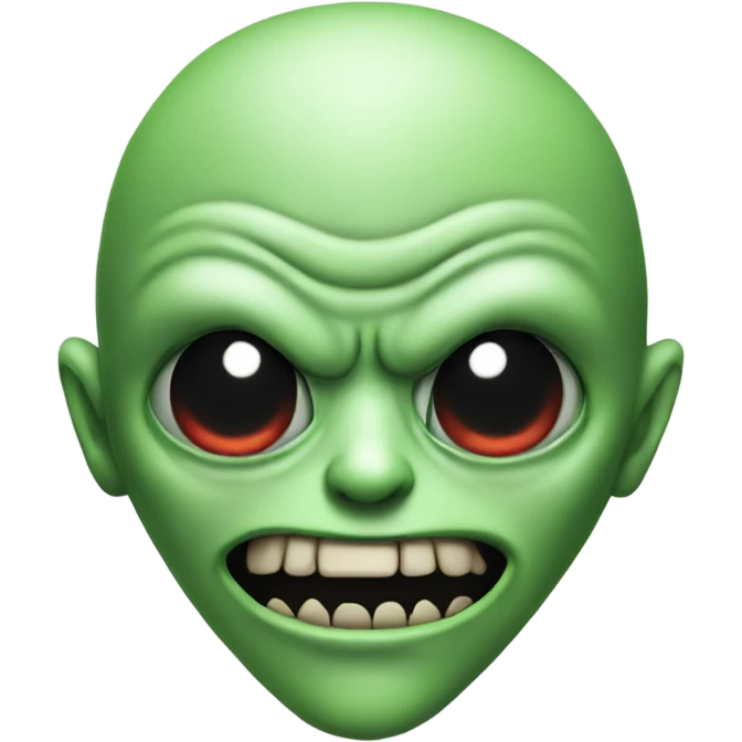Evil alien emoji