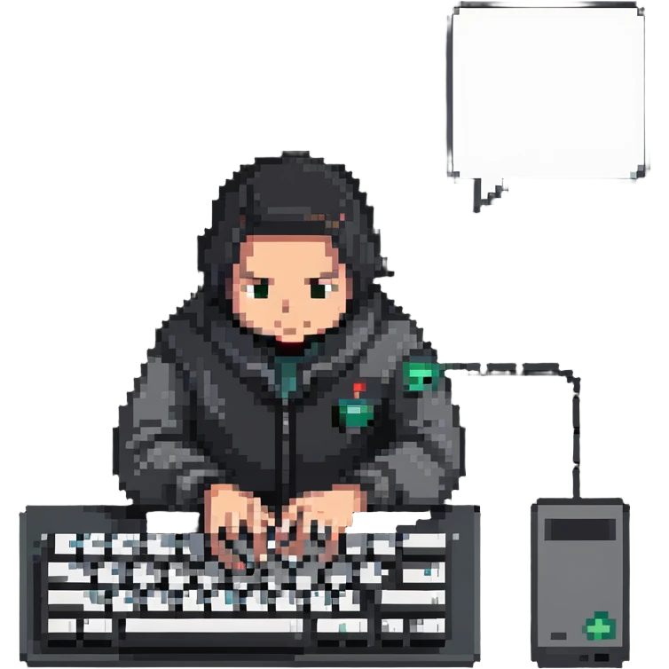 typing on keyboard, texting emoji