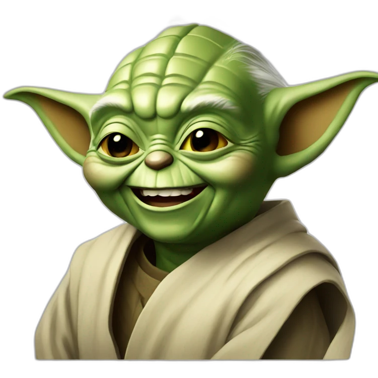 Master yoda laughing emoji