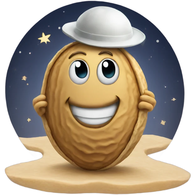 peanut on the moon emoji