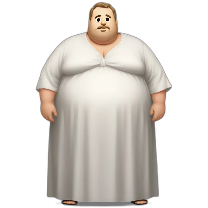 FAT GUY WEARING GOWN emoji