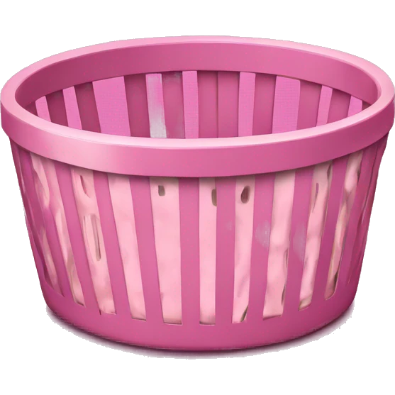 Pink laundry basket emoji
