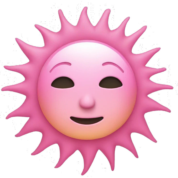 Pink sun emoji