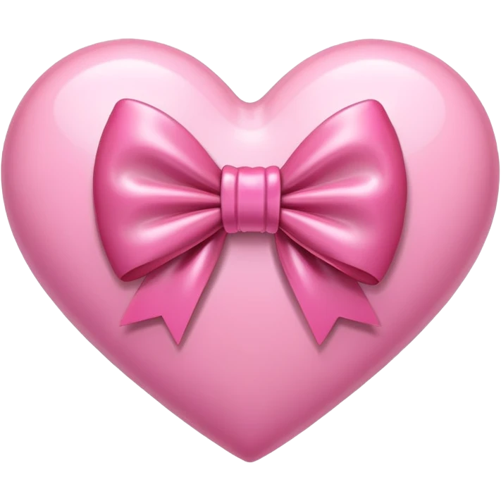Pink heart with a bow emoji