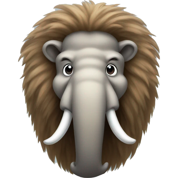 Furry Woolly Mammoth Mascot emoji