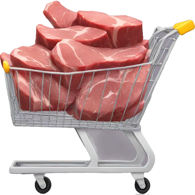 meat shopping cart emoji