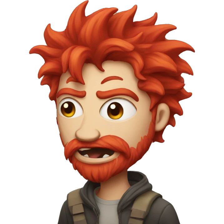 red haired monster emoji