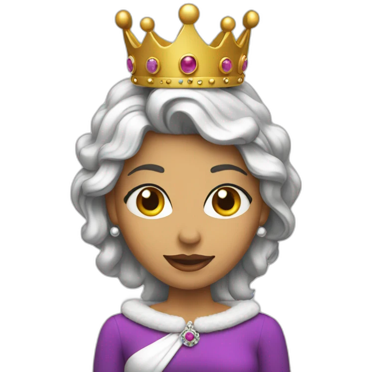 Queen with crown  emoji